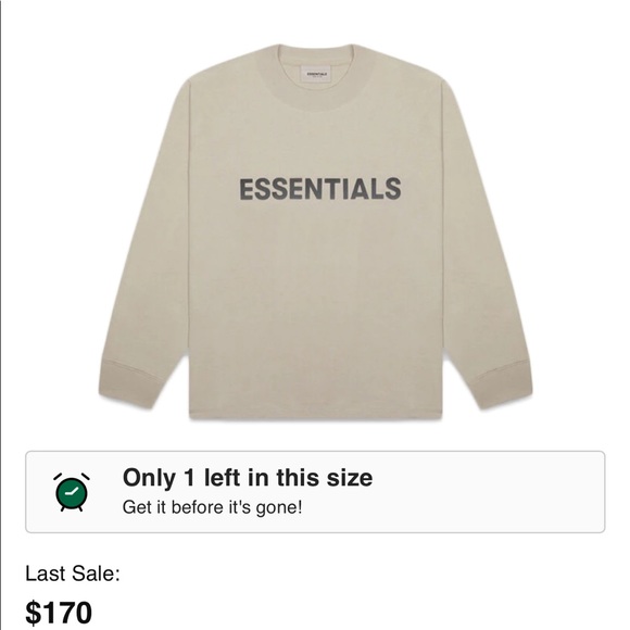 ESSENTIALS Long Sleeve Tshirt - Picture 2 of 2